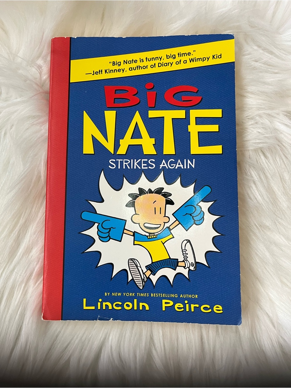 Big Nate Strikes Again – Blue & Red Hardcover Book by Lincoln Peirce